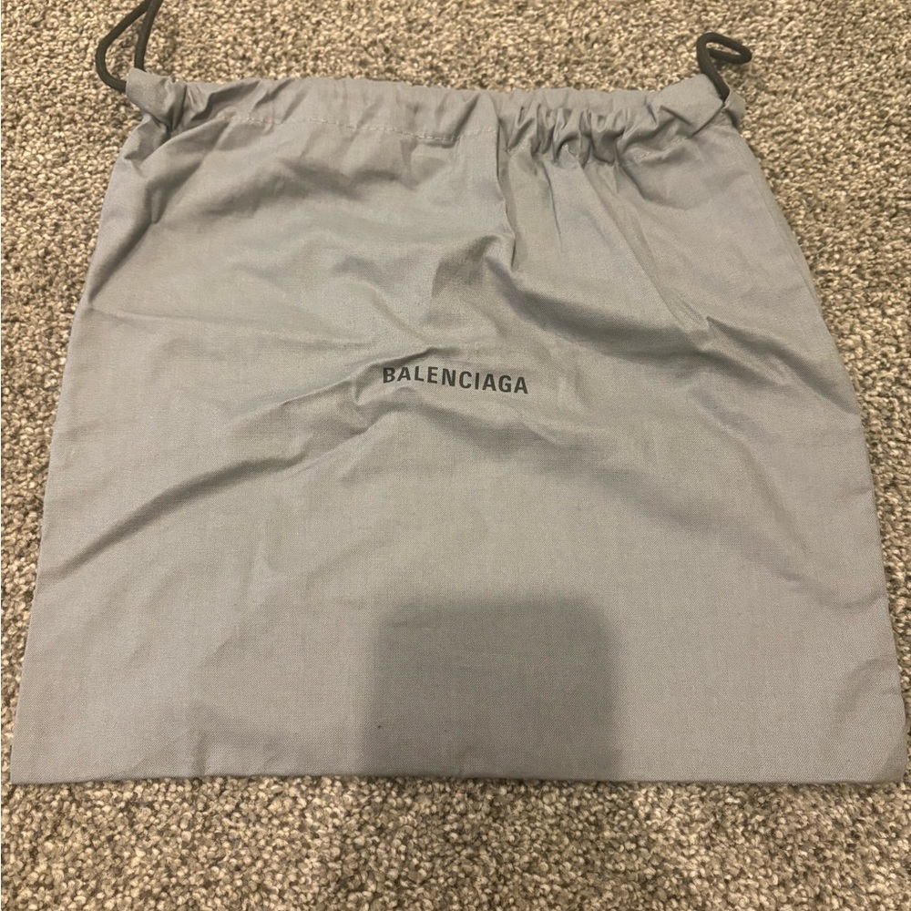 Balenciaga Light Gray Drawstring Bag